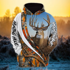 Maxcorners Gorgeous Deer On The Field Hunting Personalized Name 3D Shirt