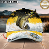 Maxcorners Fishing Yellow White Sport Pattern Personalized 3D Cap (11 Breeds)