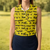 Maxcorners Yellow Sunglasses Rubber Duck Hawaiian Golf Shirt, Hawaiian Golf Shirt, Golf Tops For Women, Printed Golf Shirt LM1507