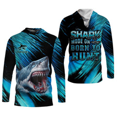 Maxcorners Shark Fishing UPF Shirts, Shark Mode On Born To Hunt, Funny Fishing Shirt, Gift For Fisherman