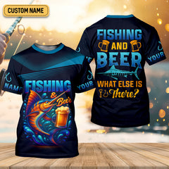 Maxcorners Fishing And Beer What Else Is There SPF Shirt For Men, Men's Fishing Shirt, Men's Fishing Shirt
