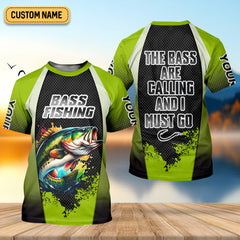 Maxcorners The Bass Are Calling And I Must Go Bass Fishing SPF Shirt For Men, Funny Fishing Shirt, Men's Fishing Shirt