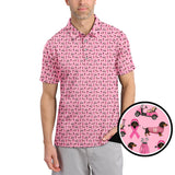 Maxcorners Breast Cancer Golf Shirt, Dachshund Golf Shirt, Pattern Golf Shirt For Golfer