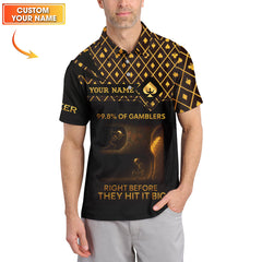 Maxcorners Personalized Name Poker Polos, 99.8% Of Gamblers Poker Shirt, Funny Poker Shirts, Gift For Poker LoversLM1009