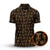 Maxcorners Skeleton Pattern Golf Shirts, Funny Golf Polos For Men, Halloween Golf Shirt For Golfers