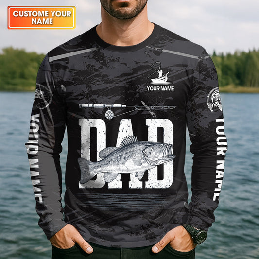 Maxcorners Fishing Hooker Dad, Custom Name Shirt, Fishing UPF Shirts, Funny Fishing Shirt