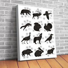 Maxcorners Anatomical Hunting Target Poster – Vital Shot Placement Chart Canvas for Hunters, Archers & Gun Enthusiasts