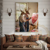 Maxcorners Deer Couple Painting Heart Art Studio Personalized Name Canvas