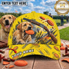 Maxcorners Yellow Shotgun Clay Target Labrador Trap Shooting Personalized Name 3D Cap