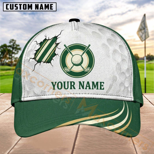 Maxcorners Golf Target Claw Scratch Personalized Name 3D Cap (6 Colors)