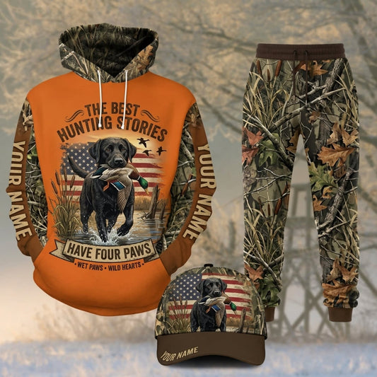 Maxcorners Duck Hunting Best Hunting Stories Orange Camo Personalized 3D Shirts