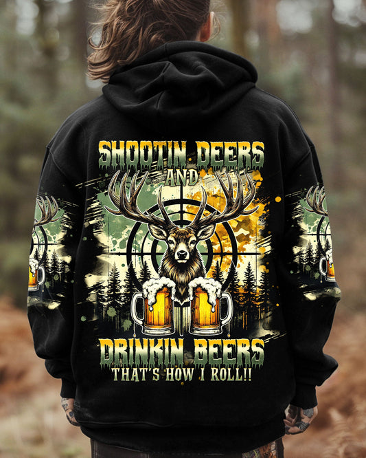 Maxcorners Shooting Deers And Drinking Beers All Over Print LM1601