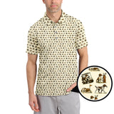 Maxcorners Pattern Golf Shirt, Pointer Golf Polos, Dog Golf Shirt For Men, Crazy Golf Shirt For Golfers