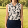Maxcorners Minimalist Botanical Disc Golf Polo Shirt, Ladies Golf Shirts, Women’s Golf Apparel LM1507