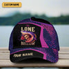Maxcorners The Lone Below Shark And Skull Fishing Cap, Men's Fishing Hat, Fishing Trucker Hats, Gift For Fisherman