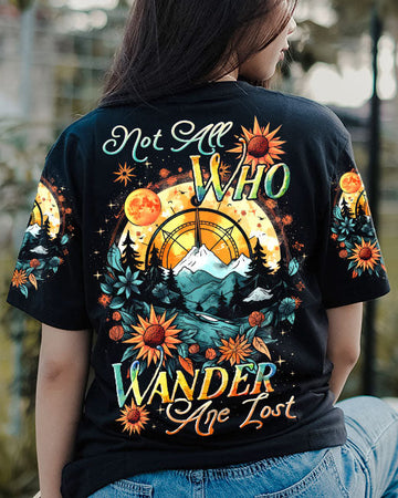 Maxcorners Not All Who Wander Are Lost Compass All Over Print LM2101