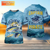 Maxcorners Work Like A Captain Play Like A Pirate Fishing UPF Shirts, Funny Fishing Shirt, Fishing Shirt For Men