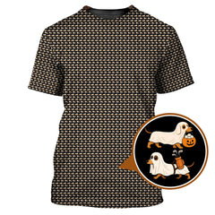 Maxcorners Funny Dachshund Golf Shirt For Men, Pattern Golf Shirt, Halloween Golf Shirt For Golfer