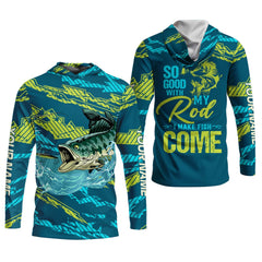 Maxcorners Bass Fishing UPF Shirts, So Good With My Rod I Make Fish Come, Funny Fishing Shirt, Gift For Fisherman