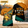 Maxcorners The Bass Are Calling And I Must Go SPF Shirt For Men, Gift For Fisherman, Largemouth Bass Fishing