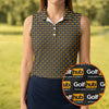 Maxcorners Golf Hub Repeat Logo Golf Top, Funny Golf Community Design, Golf Shirts For Women LM1507