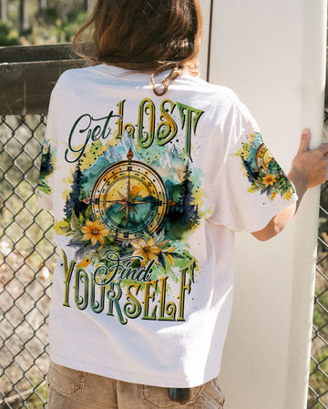 Maxcorners Get Lost Find Yourself Compass All Over Print LM2101