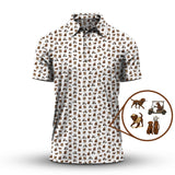 Maxcorners Golf Pattern Shirt, Labrador Golf Shirt For Golfer, Crazy Dog Golf Shirt For Men