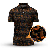 Maxcorners Halloween Golf Shirt, Funny Pattern Golf Shirt, Dachshund Golf Shirt For Men