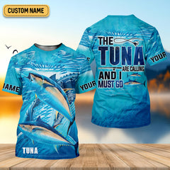 Maxcorners The Tuna Are Calling And I Must Go Fishing UPF Shirts, Fishing Gifts For Men, Tuna Fishing Shirts For Men