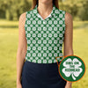 Maxcorners Dibs On The Redhead Lucky Four Leaf Clover St Patrick's Day Golf Shirt, Women's Golf Tops, Ladies Golf Shirts