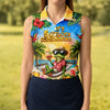 Maxcorners Frog Hammock 5 Oclock Somewhere Tropical Golf Shirt, Ladies Golf Shirts, Women’s Golf Apparel LM1507
