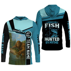 Maxcorners Hooked On Fish, Largemouth Bass Fishing, Funny Fishing Shirt, UV Protection Clothing, Mens Casual Shirts