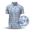 Maxcorners Christmas Golf Shirt, Pattern Golf Shirt For Men, Toile De Jouy Shirt, Jesus Golf Shirt For Golfer