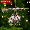 Maxcorners Personalized Duck Hunting Acrylic Christmas Ornament - Custom Name Shotgun Gift For Hunters LM0411