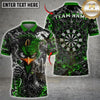 Maxcorners Darts Shirt Eagle Dartboard Red Flame Design, Multicolor Customized Name, Team Name 3D Shirts