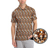 Maxcorners Paw Pattern Golf Shirt For Pet Lover, Funny Golf Polos, Crazy Golf Shirts For Golfers