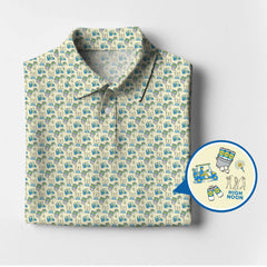 Maxcorners High Noon Golf Shirt, Golf Pattern Polos For Men's, Golf Gift For Golfers