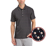 Maxcorners Golf Wine Polos For Golfers, Pattern Golf Shirt, Crazy Golf Shirt For Men