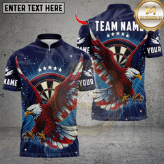 Maxcorners Darts American Eagle Personalized Name 3D Unisex Shirt