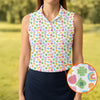 Maxcorners St Patrick's Day Lucky Charms White Golf Shirt, Cute Golf Outfit, Women's Golf Tops, Ladies Golf Polos