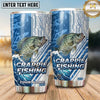 Maxcorners Fishing Tumbler Light Blue Tech Circuit Design Personalized Name Tumbler (13 Species)