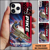 Maxcorners Fishing American Flag Personalized Name 3D Phone Case  (13 Fish Species)