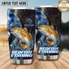 Maxcorners Fishing Tumbler Midnight Blue Cosmic Swirl Design Personalized Name Tumbler (13 Species)