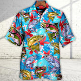 Maxcorners Fishing Hunting Lucky Fishing Shirt Do Not Wash Tropical Vibe Hawaiian Shirt