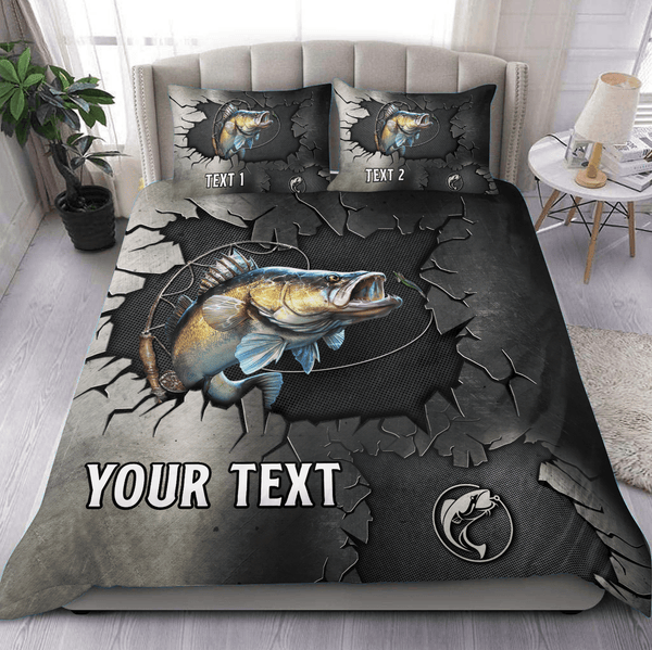 Maxcorners Custom Name Fishing Bedding Set