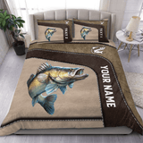 Maxcorners Custom Name Fishing Bedding Set