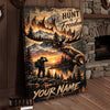 Maxcorners Moose Hunting Red Sun Snowy River Personalized Canvas Wall Art