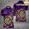 Maxcorners Darts Emerald Swirls Shamrock Leaves Golden Accent Target Board Graphic Multicolor Customized Name, Team Name 3D Shirts