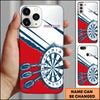 Maxcorners Darts Red White Blue Dartboard Multicolor Personalized Name 3D Phone Case
