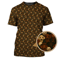 Maxcorners Halloween Golf Shirt, Dachshund Golf Shirt For Golfer, Funny Pattern Golf Shirt For Men